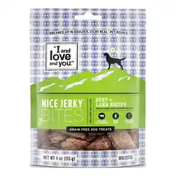 Walmart I and love and you Nice Jerky Bites Dog Treats, Grain-Free Beef + Lamb, 4 Oz offer