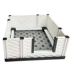 Walmart EZwhelp EZclassic 38x38 Puppy Whelping Box Playpen w/Rails & Liner, Gray offer