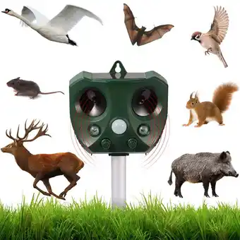 Walmart Paddsun Ultrasonic Animal Repeller Outdoor Pest Control with Motion Sensor Dog Cat Solar offer