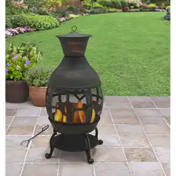 Walmart Better Homes & Gardens Wood-Burning Cast Iron Chiminea, Antique Bronze offer