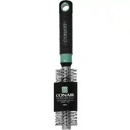 Walmart Conair Professional Small Metal Round Hairbrush with Nylon Bristles and Rubber Handle, Colors Vary offer