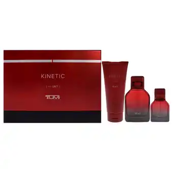 Walmart Tumi Kinetic , 3 Pc Giftset 3.4oz EDP Spray, 1oz EDP Spray, 6.7oz Body Wash offer