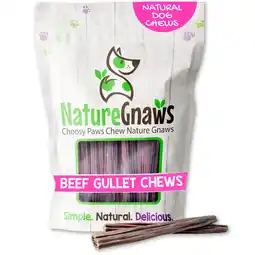 Walmart Nature Gnaws Natural Beef Jerky Sticks for Dogs 5-6 (30 Count) Rawhide-Free Pet Chew Treats offer