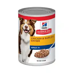 Walmart Hill's Science Diet Senior 7+ Canned Dog Food, Chicken & Barley Entre, 13 oz, 12 Pack wet dog food offer