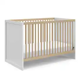 Walmart Storkcraft Calabasas 3-in-1 Convertible Baby Crib, White with Driftwood offer