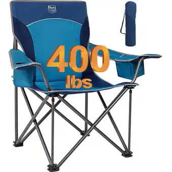 Walmart Timber Ridge Oversized Camping Chair, Folding Outdoor Chair for Adults, Supports 400 lbs, Blue offer