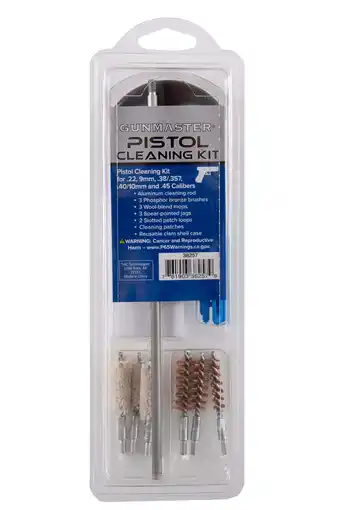 Walmart Gunmaster 14 Piece Universal Pistol Cleaning Kit for .22 - .45 Caliber Pistols offer