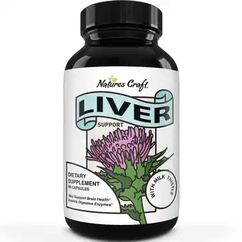 Walmart Nature's Craft Vegan Liver Support Dietary Supplement with Milk Thistle, 60 Capsules offer