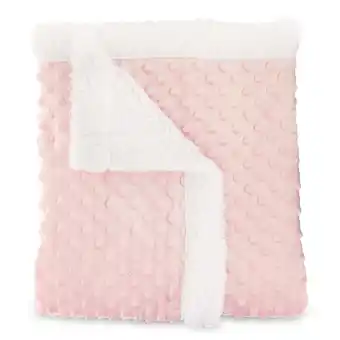 Walmart Parent's Choice Pink Popcorn Plush Super Soft Baby Blanket, Reversible, 30 x 40, Infant Girl offer