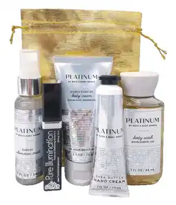 Walmart Bath & Body Works 6 Piece Platinum Woman's Travel Size Perfumed Gift Set for Women offer