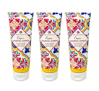 Walmart Bath & Body Works Capri Coastal Citrus Ultra Shea Body Cream Set, 3 x 8 oz offer