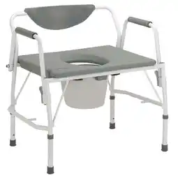 Walmart Deluxe Bariatric Drop-Arm Commode Assembled offer