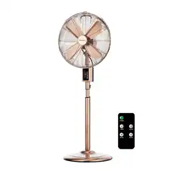 Walmart Holmes 16 Digital Oscillating Metal Stand Fan, 3 Speeds, Remote Control, Copper offer