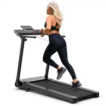 Walmart Goplus Folding Treadmill Walking Running Machine W/Touch Screen Home Gym Office offer