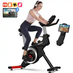 Walmart Pooboo Magnetic Stationary Exercise Bike Indoor Cycling Bike for Home Workout Cardio 350 lb Blue offer