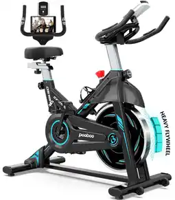 Walmart Pooboo Magnetic Stationary Exercise Bike Indoor Cycling Bike for Home Workout Cardio 350 lb Blue offer