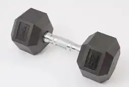 Walmart York Barbell Rubber Hex Dumbbell, 55 lbs, Chrome Ergo Handle offer