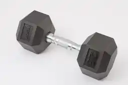 Walmart York Barbell Rubber Hex Dumbbell, Black 55 lb offer