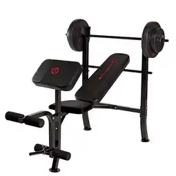 Walmart Marcy Pro Home Gym Standard Weight Training Bench with 80 Pound Weight Set offer