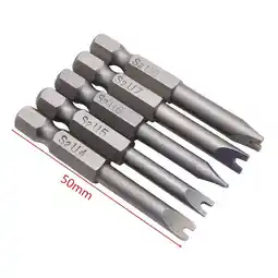 Walmart 5Pcs/set Magnetic U Shape Screwdriver Security Bits Tool 1/4 Hex Shank 50mm offer