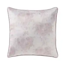 Walmart My Texas House 18 x 18 Lovely Toile Rose Pink Velvet Reversible Decorative Pillow Cover offer