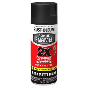 Walmart Rust-Oleum Automotive Ultra Cover 2X Black Matte Spray Paint, 6 Pieces offer