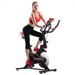 Walmart Indoor Exercise Bike Fitness Cardio W/4-way Adjustable Seat offer