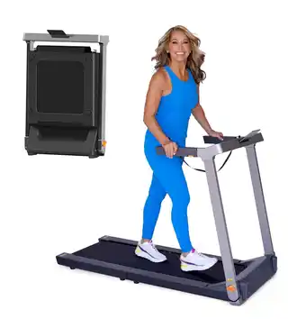 Walmart WalkingPad Denise Austin Collapsible Double Fold Technology Treadmill, Gray offer