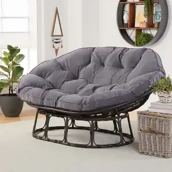 Walmart Better Homes & Gardens Double Papasan Chair, Charcoal Gray offer