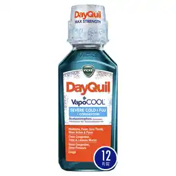 Walmart Vicks DayQuil Severe Cold and Flu Liquid, Cold and Flu Medicine for Adults, VapoCool, 12 Fl oz offer