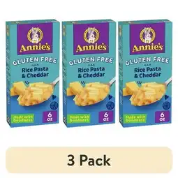 Walmart (3 pack) Annie's Gluten Free Macaroni and Cheese, Rice Pasta and Cheddar, 6 oz offer