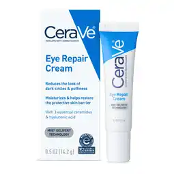 Walmart CeraVe Eye Repair Cream for Dark Circles and Puffiness for All Skin Types, 0.5 oz offer