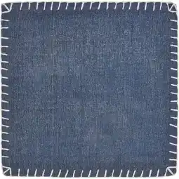 Walmart Lr Home Dusty Embroidered Edge Square Placemats, Blue, Set of 4 offer