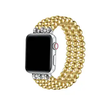 Walmart Posh Tech Women's Nova Gold Beaded Band for Apple Watch - Sizing Universal offer