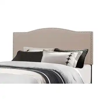 Walmart Hillsdale Furniture Kiley Upholstered Arched Full/Queen Headboard with Nailhead Trim, Fog offer