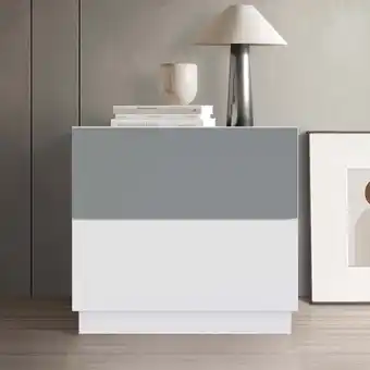 Walmart Castle Place Modern Wood 2 Drawer Nightstand, White offer