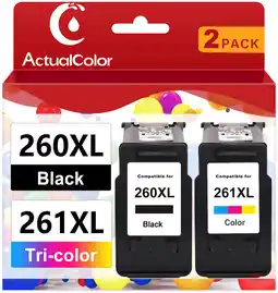 Walmart 260 261 Ink Cartridge for Canon 260/261 Ink 260XL and 261XL for TS5320 TS6420 TR7020 Printer, 2 Pack offer