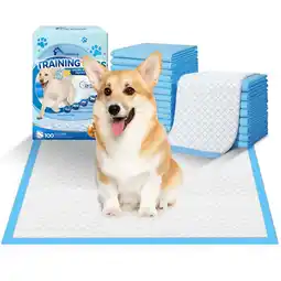 Walmart Tolobeve Training Pads, Dog & Puppy Pads,S, 13x18 in,100 Count,Disposable Dog Pee Pads offer