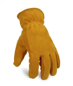 Walmart OZERO Insulated Gloves Cold Proof Leather Winter Work Glove Thick Thermal Imitation Lambswool Gold offer