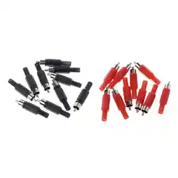 Walmart 20 Pcs Black Red Solder RCA Male Plug Audio Video Adapter Connector offer