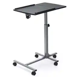 Walmart Gymax Mobile Laptop Stand on Wheels Height Adjustable Overbed Sofa Side Table offer