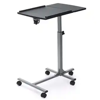 Walmart Gymax Mobile Laptop Stand on Wheels Height Adjustable Overbed Sofa Side Table offer