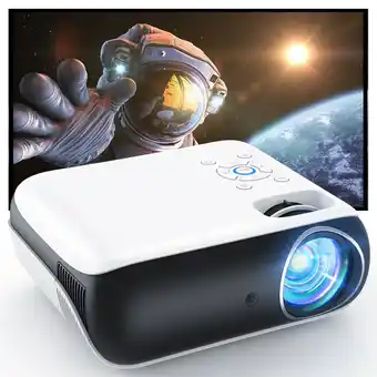 Walmart HAPPRUN H1 1080P 4K Video Projector, Support 40 to 200'' Screen, White, 1 Count, 1 Pack offer