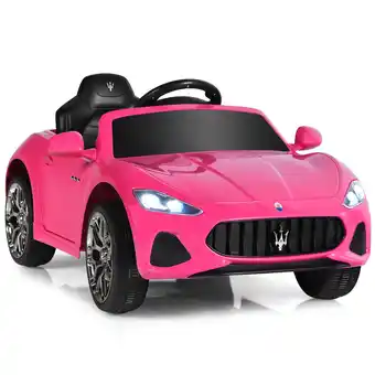 Walmart Infans 12V Kids Ride On Car Maserati GranCabrio Licensed w/ Remote Control& Lights Pink offer