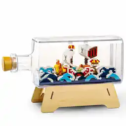 Walmart HI-REEKE Pirate Ship Micro Mini Building Block Set 1 Piece Anime Thousand Sunny in a Bottle Toy offer