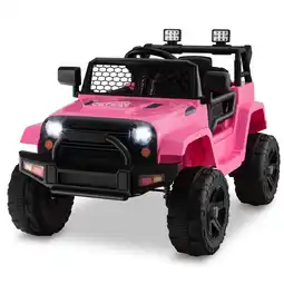 Walmart Gymax 12V Kids Ride On Truck Car Electric Vehicle Remote w/ Music & Light Pink offer