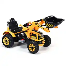 Walmart Infans Kids Ride On Excavator Truck 12V Battery Powered With Front Loader Digger Yellow offer