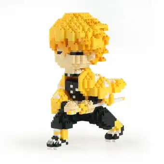 Walmart MACTANO Anime Demon Figure Micro Mini Building Block Set Slayer Zenitsu Building Kit Toy Yellow offer