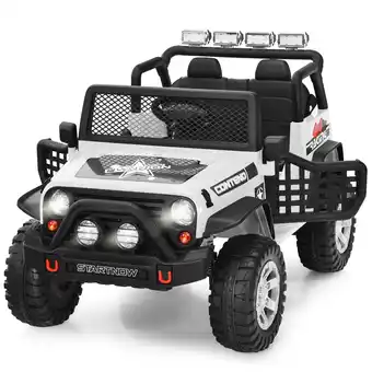 Walmart Gymax 12V Electric Kids Ride On Car Truck w/ MP3 Horn 2.4G Remote Control White offer