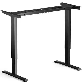 Walmart Gymax Dual-Motor Stand up Desk Frame Workstation Base w/ Adjustable Width & Height Black offer